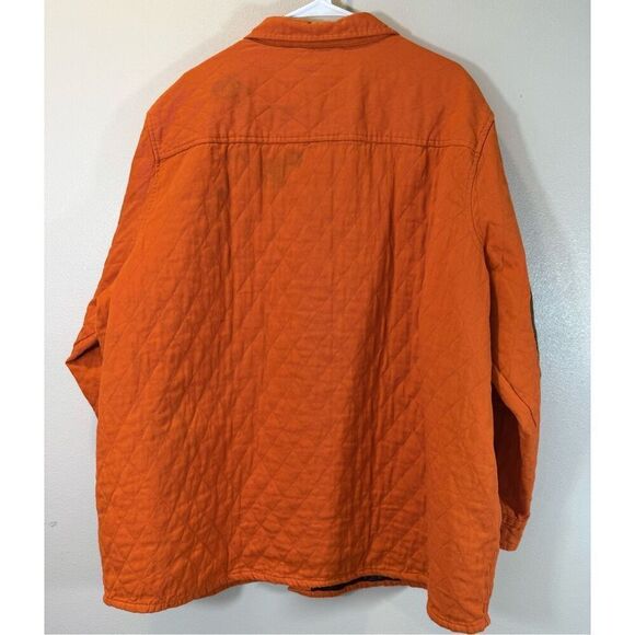 Boulder Creek Orange Hunting Long Sleeve Quilted Button Up Shirt Men's XXL Tall - Picture 5 of 14